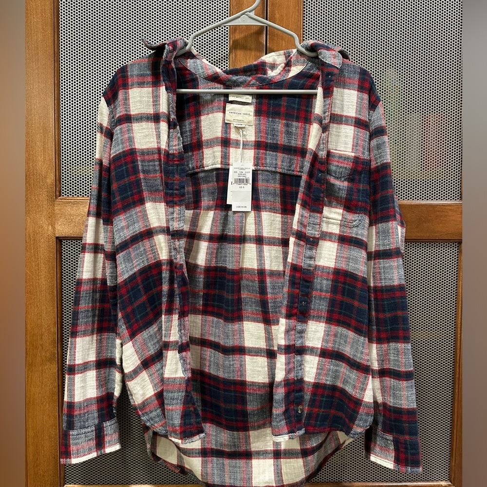 American Eagle Amazingly Soft Boyfriend Fit Flannel Size S